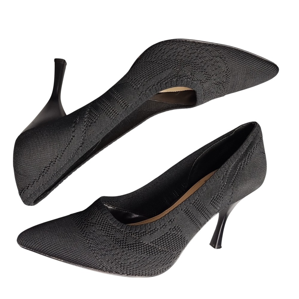 Vince Camuto Aparla Pump Heels Womens Size‎ 9M Black Mesh Pointed Toe Slip On